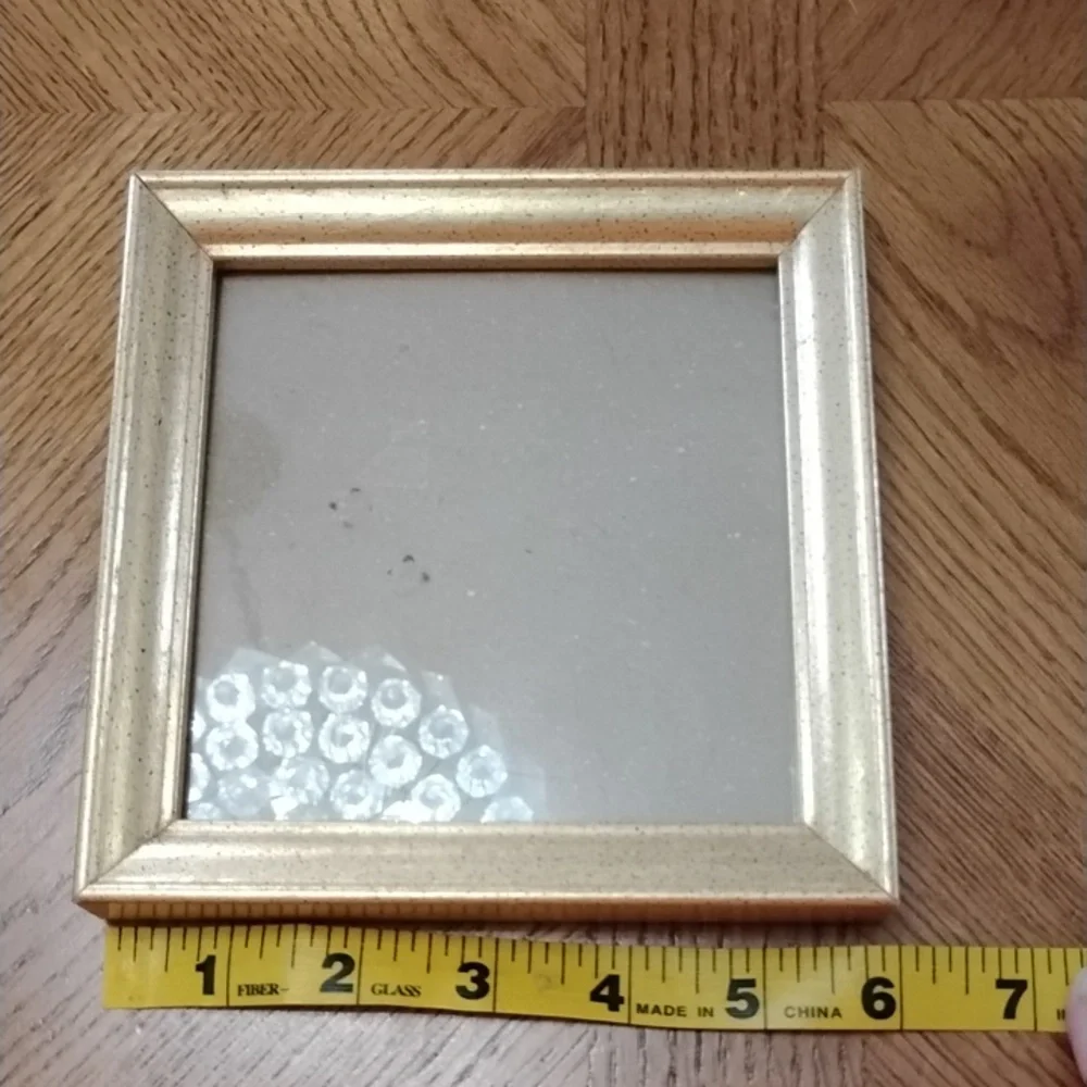 🔥3/$8🔥Vintage Gold Square 6x6 Picture Frame Metallic Classic Luxury Maximalism